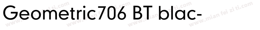 Geometric706 BT blac字体转换